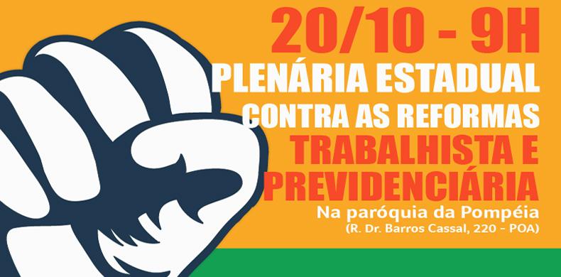  Projeto popular contra reforma trabalhista será lançado em plenária no RS