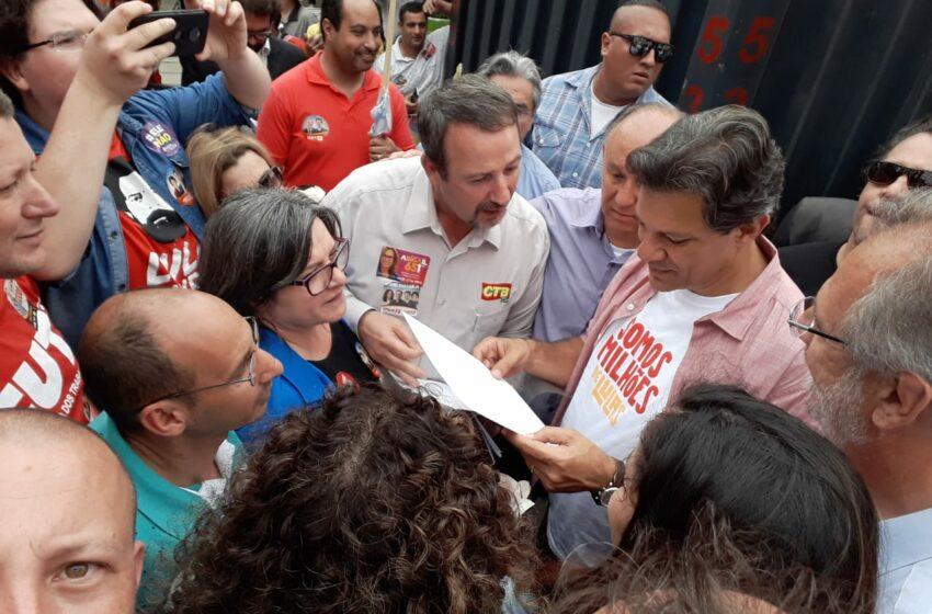  Carta de Reivindicações dos Sindicatos de Trabalhadores de Caxias do Sul e Serra Gaúcha aos Candidatos à Presidência, HADDAD e MANUELA