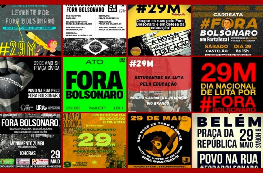  #29M: estudantes, sindicatos e até torcidas farão atos neste sábado contra Bolsonaro
