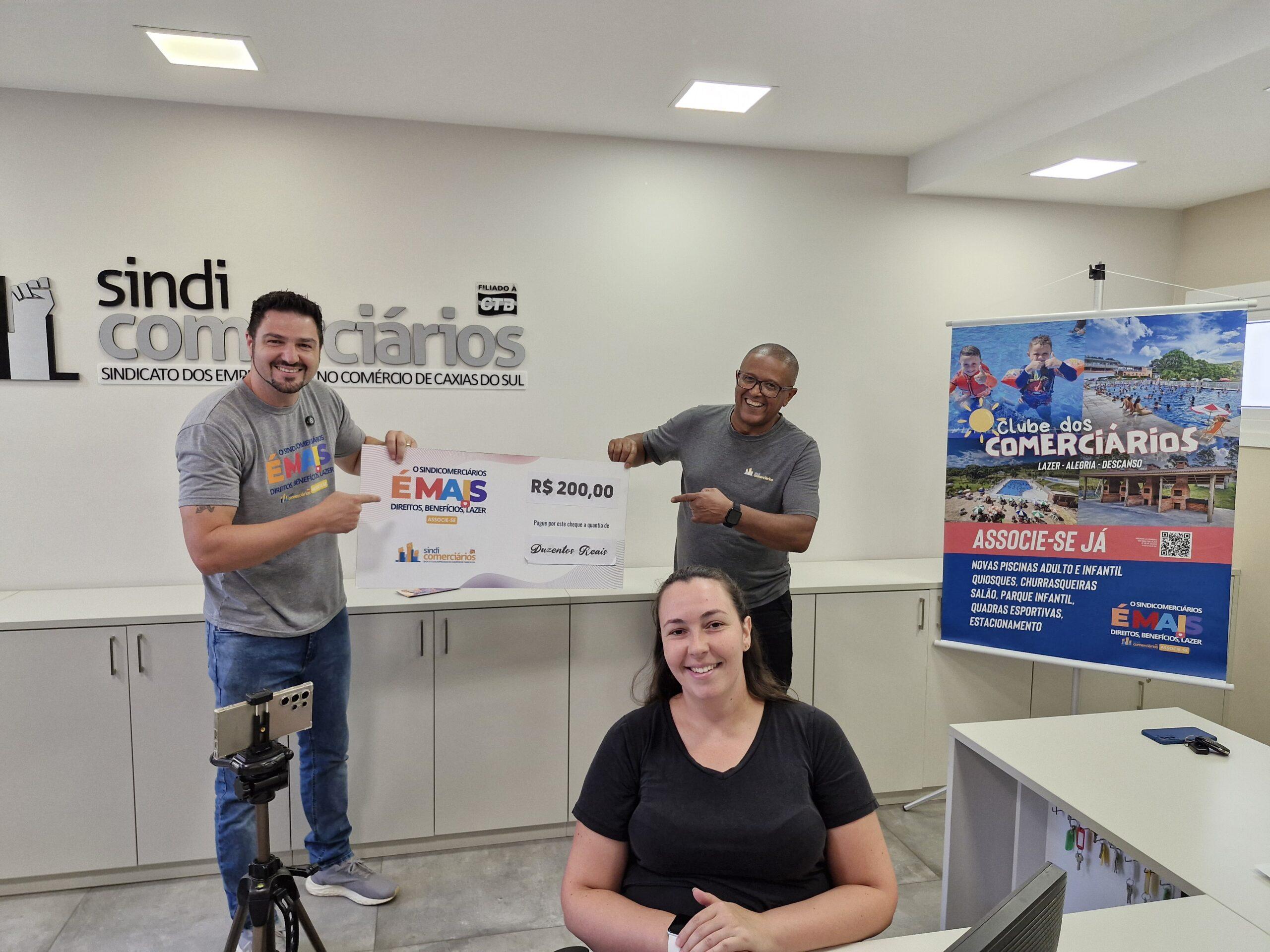 SINDICOMERCIÁRIOS REALIZA 20º SORTEIO DA CAMPANHA DE SÓCIOS