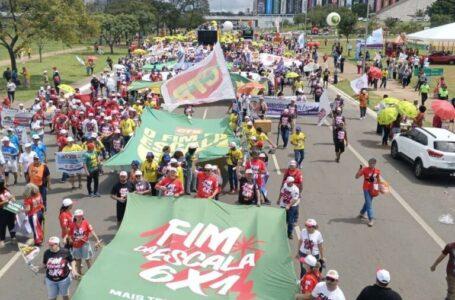 Lideranças sindicais ampliam mobilização por direitos trabalhistas em marcha em Brasília